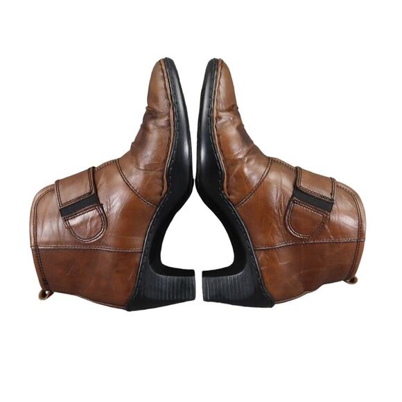 Josef Seibel Shoes Womens 37 Booties Fashion Classic Calla Leather Strap Slouchy - Picture 10 of 16